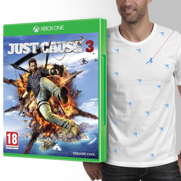 Just Cause 3 Xbox One Game + T-Shirt and Mini Magnetic Rico Just Cause 3 Xbox One Game + T-Shirt and Mini Magnetic Rico